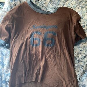 Brown Graphic Tee Shirt